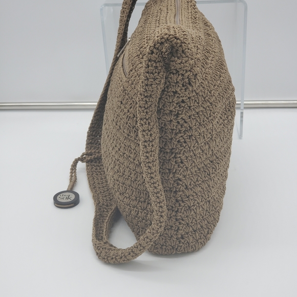 The Sak Brown Crochet Tote Handbag - Picture 5 of 9